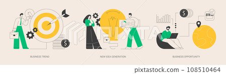 Entrepreneurship success abstract concept vector illustrations. 108510464