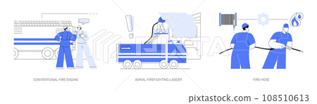 Firefighters abstract concept vector illustrations. Firefighters abstract concept vector illustrations. 108510613