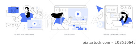 Vlogging isolated cartoon vector illustrations se Vlogging isolated cartoon vector illustrations se 108510643