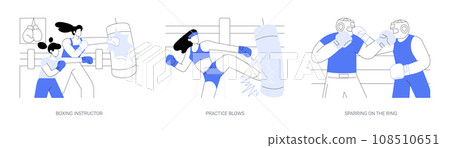 Boxing isolated cartoon vector illustrations se Boxing isolated cartoon vector illustrations se 108510651