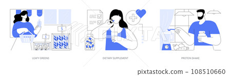 Nutrition supplements isolated cartoon vector illustrations se 108510660