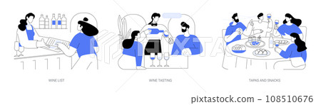 Wine bar isolated cartoon vector illustrations se 108510676
