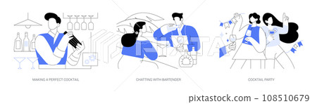 Cocktail bar isolated cartoon vector illustrations se 108510679