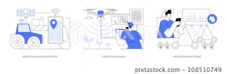 Internet Of Things in agriculture isolated cartoon vector illustrations se 108510749