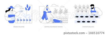 Weed management isolated cartoon vector illustrations se 108510774