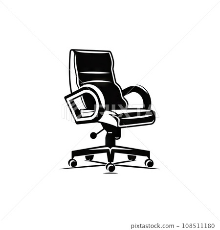 Comfortable office chair on white AI generative image 108511180