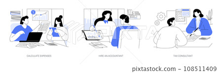 Small business finance management isolated cartoon vector illustrations se 108511409