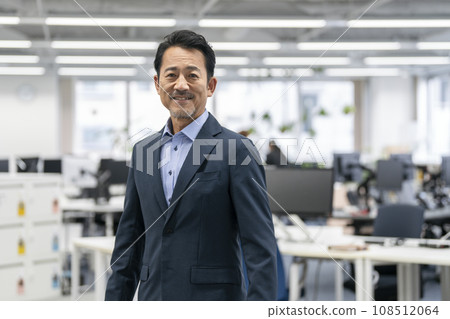 A businessman in his 50s looking at the camera A businessman in his 50s looking at the camera 108512064