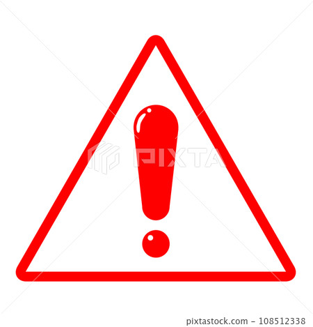 驚喜標記和感嘆號的插圖。危險、警告、注意、警報的圖像。 驚喜標記和感嘆號的插圖。危險、警告、注意、警報的圖像。 108512338