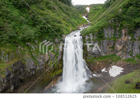 The Calm Waterfall on Kamchatka Peninsula, Russia 108512625