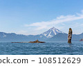 Stone cliff near Russkaya bay. Russia, Kamchatka. 108512629