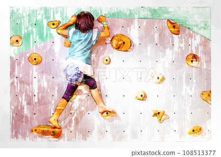 抱石 抱石牆 牆木抱抱石 健身房素描風格 抱石 抱石牆 牆木抱抱石 健身房素描風格 108513377