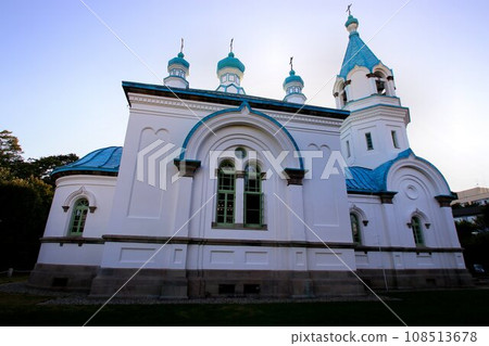 Built in 1919 at the foot of Mt. Hakodate...[Cathedral] influenced by Byzantine architecture and Russian architecture. 108513678