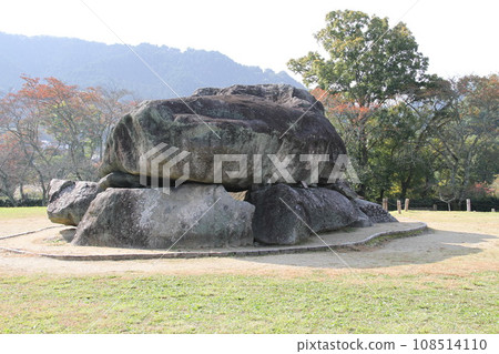 奈良飛鳥寺在陽光明媚的秋日 108514110