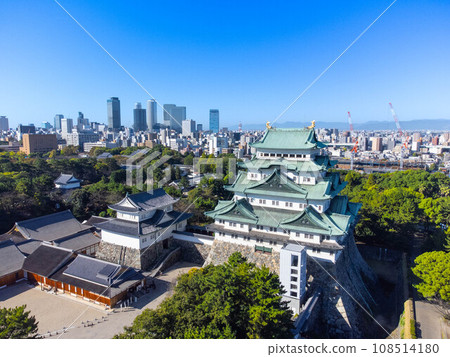 October Aichi: Nagoya Castle, Tenshukaku, and skyscrapers around Nagoya Station October Aichi: Nagoya Castle, Tenshukaku, and skyscrapers around Nagoya Station 108514180