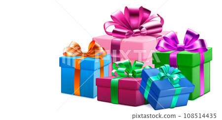 Colored gift boxes Colored gift boxes 108514435