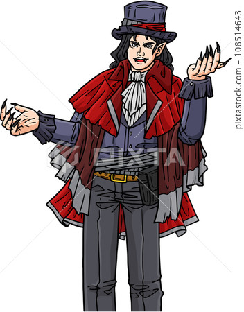 Halloween Vampire Cartoon Colored Clipart  108514643