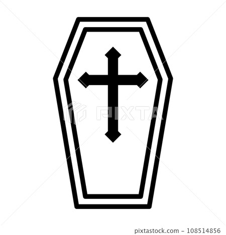 基督教棺材圖示。向量。 基督教棺材圖示。向量。 108514856