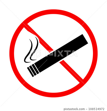 No smoking icon. No smoking warning sign. vector. 108514972
