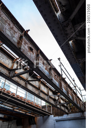 Remains of an abandoned railway girder bridge a-1 Remains of an abandoned railway girder bridge a-1 108515008