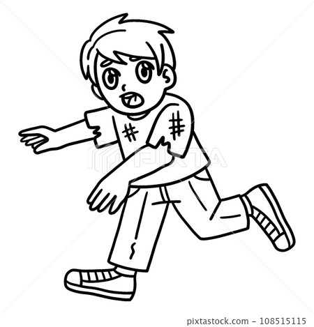 Child Running Isolated Coloring Page for Kids Child Running Isolated Coloring Page for Kids 108515115
