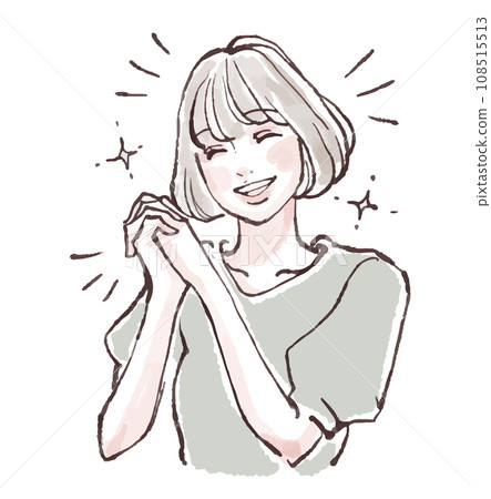Illustration material of women and girls Illustration material of women and girls 108515513