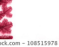 Viva Magenta - trendy color of the year 2023. Christmas flat lay of fir branches on the background with copy space. 108515978