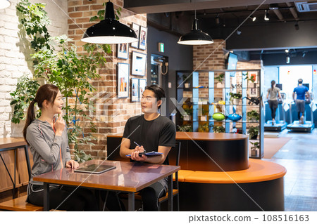 Sports gym membership information reception Sports gym membership information reception 108516163