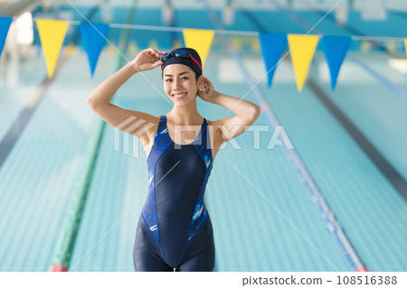 smiling swimmer smiling swimmer 108516388