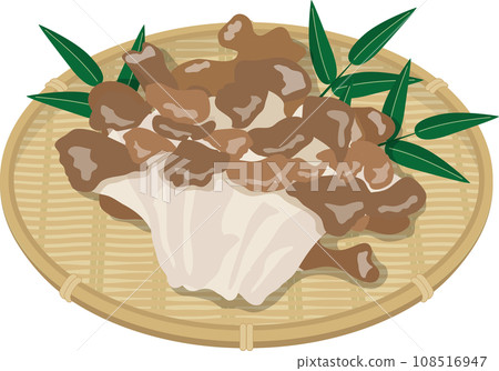 Maitake mushrooms in a colander 108516947