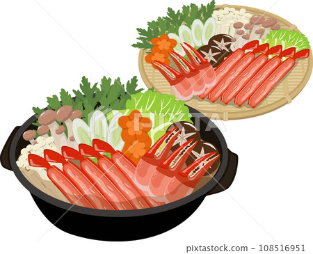 螃蟹壽喜燒鍋的配料 108516951