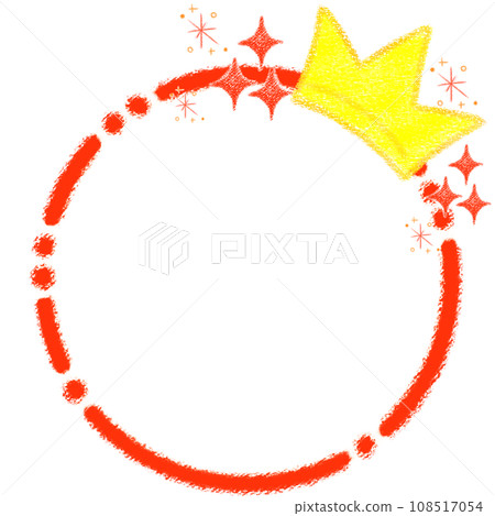 Sparkling crown and crayon frame [1:1] 108517054