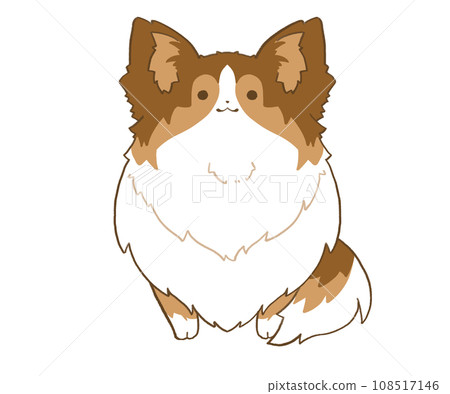 蓬鬆的喜樂蒂坐在前面 108517146