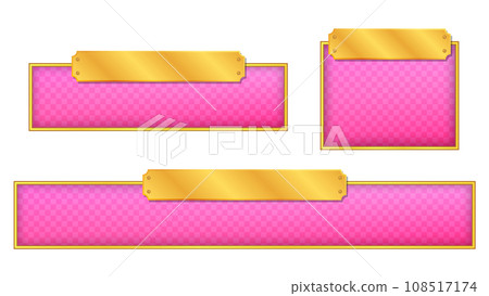 Luxurious telop base pink with gold plate Luxurious telop base pink with gold plate 108517174