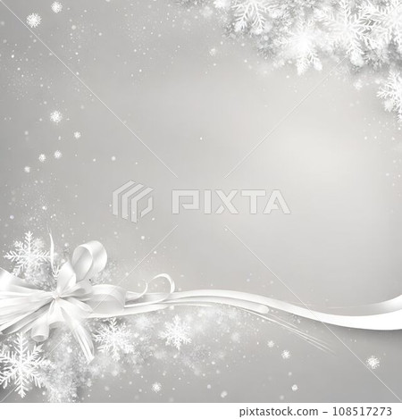 Christmas background material/snow scene square SNS use 108517273