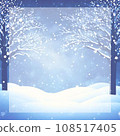 冬季背景素材/雪景廣場SNS使用 108517405