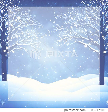 冬季背景素材/雪景廣場SNS使用 冬季背景素材/雪景廣場SNS使用 108517405