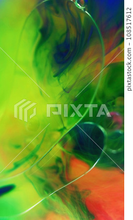 Color ink water oil bubble neon pink green mist Color ink water oil bubble neon pink green mist 108517612