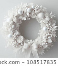 White Christmas wreath material square/for SNS 108517835
