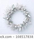 White Christmas wreath material square/for SNS 108517838