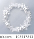 White Christmas wreath material square/for SNS 108517843