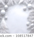 Christmas background material/snow scene square SNS use 108517847