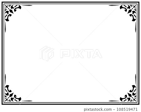 復古/古董/經典/鏡框/材質/插畫/黑色 108519471