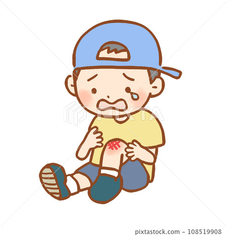 受傷兒童的插圖 108519908