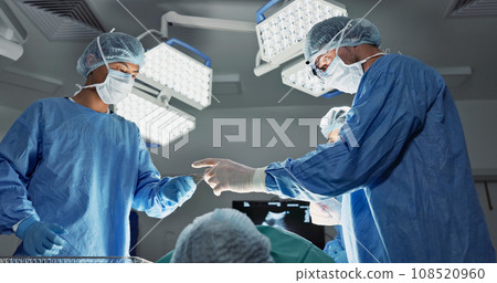Doctors, team or scissors for surgery in theater with medical support, healthcare or operation at hospital. Surgeon, medicine and teamwork or collaboration with tools for cardiology or emergency help Doctors, team or scissors for surgery in theater with medical support, healthcare or operation at hospital. Surgeon, medicine and teamwork or collaboration with tools for cardiology or emergency help 108520960