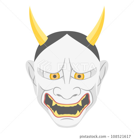 般若面具插圖顏色無線條 108521617