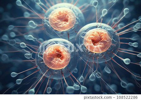Cell division during mitosis under a microscope 108522286