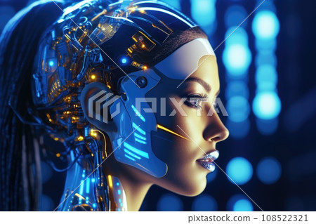 Futuristic illustration of generative artificial intelligence Futuristic illustration of generative artificial intelligence 108522321