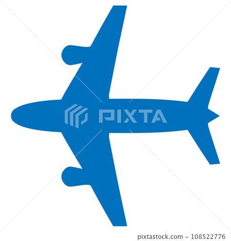 飛機簡單圖示藍色 108522776