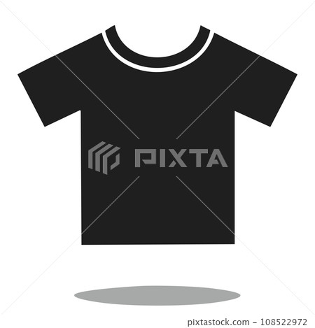 T-shirt icon black 108522972